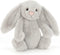 Jellycat Bashful Grey Bunny Stuffed Animal, Medium 12 inches, Classic Rabbit Plush Toy, Children's Gift