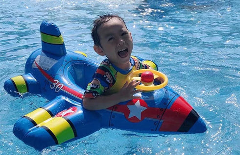 Swimming Swimming Airplane Baby Float Inflatable Pool Floaties Toys Outdoor Ring Seat Boat for Kids Infant Toddler Baby