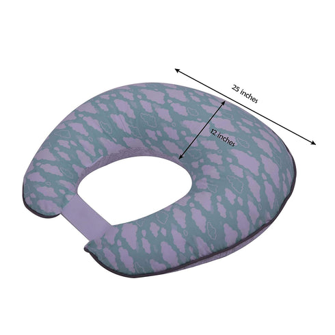 Mint and Grey Nursing Pillow Cover for Ultimate Comfort