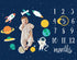 Baby Monthly Milestone Star Astronaut Boy Blanket - Newborn Swaddle, Party Favors,