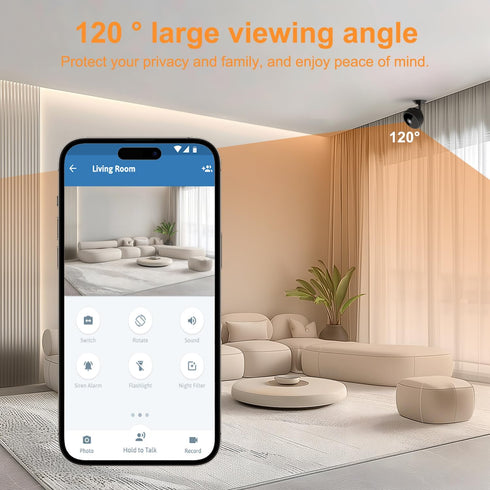 ZHENHAN Mini Camera Wireless Cam with Advanced Night Vision & Motion Detection, Remote Control Phone App, Dual SD/Cloud