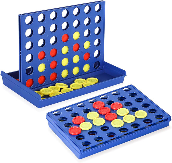 4 in a Row Connect Game Travel Board Game, Medium Size 9.4 inch x 6.8 inch