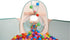 UTEX 3 in 1 Pop Up Kids Play Tent with Tunnel and Ball Pit, Indoor/Outdoor Playhouse, Orange Pink/Light Green