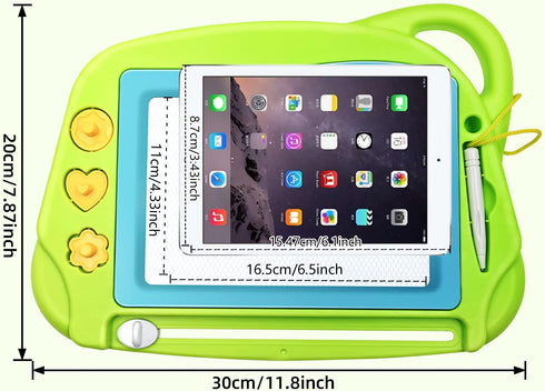 AiTuiTui Magnetic Drawing Board Mini Travel Doodle - Erasable Writing Sketch Colorful Pad for Kids with 3 Stamps and 1