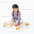 Set 21-Piece 2 3 4 Pearhead Wooden Play Food Pretend Kitchen Toy, Cutting Fruits & Veggies, FSC-Certified, Farmers