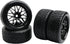 4PCS 12mm Hub Wheels for 1:10 RC Drift Cars, 62mm Hard Plastic On Road Racing Tires (Black)