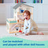 Set 26 4 Set 3+ OOOK Wooden Dollhouse Furniture for Kids, Pcs Dollhouse Accessories with Family Dolls and Dog
