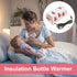 FRCOLOR USB Portable Milk Bottle Warmer Bag with Cloth Insulation Travel-Friendly Bottle Heating Sleeve USB Charging