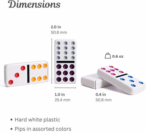 Set Premium Double Twelve Mexican Train Dominoes