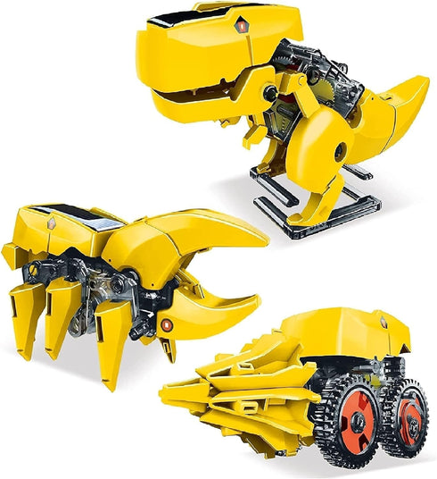 PicassoTiles STEM Kids Solar Powered Dinosaur Robot Educational Learning Building Toy - 3-in-1 Creative Unique