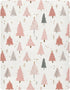 Pfrewn Christmas Crib Sheets for Boys Girls Pink Pastel Christmas Trees Star