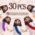 30 Pack 5 Little Jesus Figures Easter Religious Toys - Tiny Jesus Figures, Color Mini Jesus Figurines in Bulk, Baby