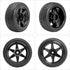 RC Station RC Drift Wheels and Tires, 1/10 1/16 Preglued 4PCS 12mm Hex for Traxxas Tamiya Kyosho HPI