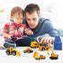 BenRich 6 Pcs Mini Die Cast Car Set - 1/64 Scale Alloy Construction Trucks for Kids Birthday or Xmas Present