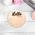 Yylaiire 5.9 Inch Wooden Baby Announcement Sign, Hello World Newborn Sign, Hospital Birth Stat Plaque, Hospitals