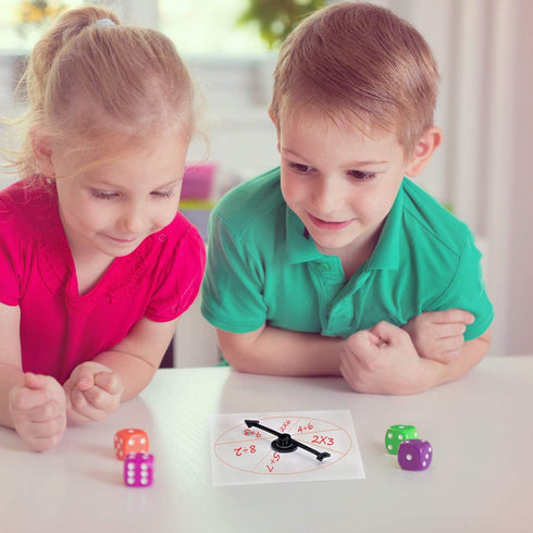 Gejoy 10 Pack Transparent Spinners for Classroom, Clear Spinners Dry Erase Math Game with Rotating Arrow