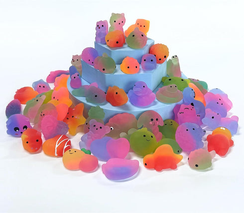 12 Pack (12) Random Delivery Gradient Color Series Mochi Squishy,Kids Birthday Gift,Party Favors,Classroom prizes,Goody