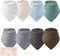 COOROBIN 8 pack-Muslin Baby Bibs, 100% Cotton Baby Bandana Drool Bibs, Ultra Soft