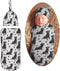 Cute Black Labrador Retrievers Newborn Swaddle Blankets Hat Sets Soft Baby Receiving