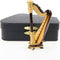 Wooden Miniature Harp - 3.54"x1.97"x0.91" Musical Instrument Replica for Dollhouse Decoration