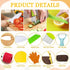 RISICULIS 14 Set Pieces toddler knife, Kids Knife Include Wood Kids Safe Knife, Plastic Toddler Knife, Cutting Board