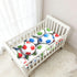 CZXW 52" 28" Colorful Soccer Balls Crib Sheets Fitted x Natural Cotton Soft & Breathable for Baby Crib Mattress