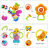 MOONTOY 12pcs Baby Rattles Set, Teething Toys for Babies 0-6 Months, Infant Chew Toys for Newborn Gifts