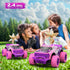 1:20 20Km/h 2.4GHz Remote Control Car for Girls: Scale Pink Purple Rc Truck with LED Light and DIY Windmills - All