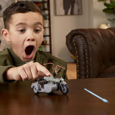 Indiana Jones Worlds of Adventure Action Figure Set with Motorcycle and Sidecar, 2.5-Inch for Ages 4+