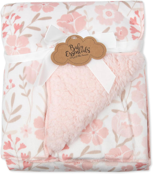 35x30 Baby Essentials Sherpa Fleece Baby Blanket Super Soft, Warm Reversible Baby Blankets for Newborns, Infants