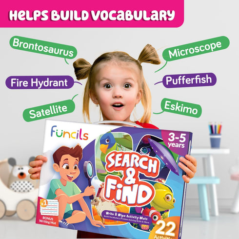 3, 4, 5, 6 Search and Find for Kids & Toddlers - Preschool Learning Activity Book, Art and Craft Supplies, Seek Find