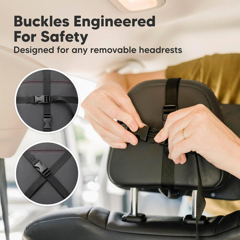 Large Shatterproof Baby Car Mirror - Safety Rear Facing Infant Car Seat Mirror, Fully Assembled Black