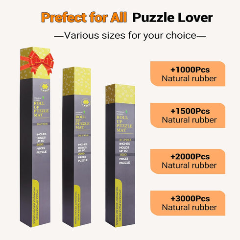 2000 48 31 6 Lwoeo Jigsaw Puzzle Mat Roll Up Pieces, Black x Smooth Top Saver Pad, Large Rubber Puzzel Matt Rollup