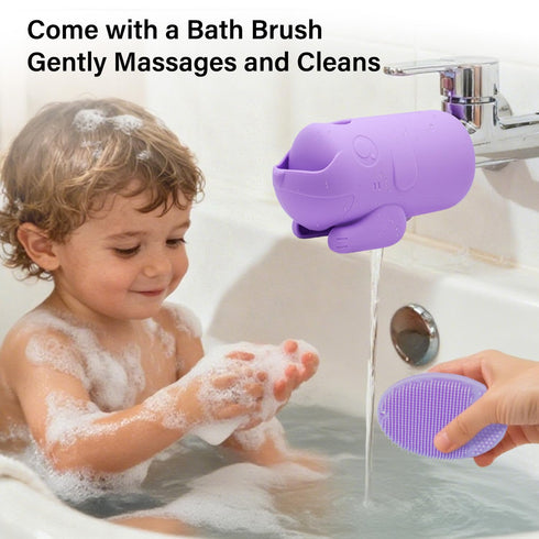 mandoo Faucet Extender for Toddlers, Bath Spout Cover for Baby, Bathtub Faucet Cover for Baby, Toddler Bath Silicone