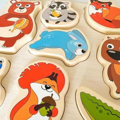 1-3 3xSET 2-4 3-5 QUOKKA Wooden Puzzles for Toddlers Toddler Puzzles Ages Montessori Animal Chunky Puzzle for Kids Wood