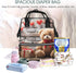 OUSIKA Backpack Daypacks Cute Bear Valentine Gift Print Diaper Bag Multifunction Laptop Travel Large Nappy Bag, Black