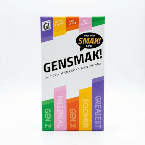 GENSMAK 2-8+ 10+ ! Trivia Party Game for Adults & Families Multi-Generational Trivia Card Game for Game Night Funny