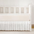 52" 28" 14" White Satin Crib Bed Skirt, x with Drop Silky Soft Baby Crib Skirt for Baby Girls or Boys, Fit for Standard