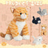 5 1 Mommy 4 Pieces Cat Stuffed Animal with Babies Inside Belly Stuffed Cat Toy with Baby Plush Kittens, Orange Tabby