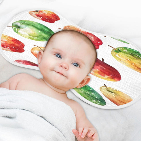 YETTASBIN Fresh Apple Muslin Baby Burp Cloth, Super Soft Absorbent Cotton Burp Rag Baby Bibs Feeding Cloth for Newborn
