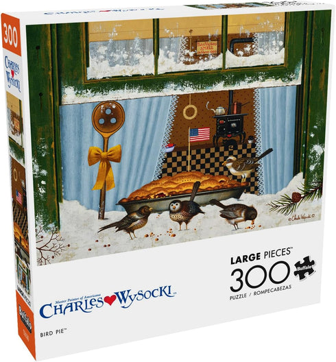 Buffalo Games - Charles Wysocki - 300 Piece Jigsaw Puzzle for Families - Bird Pie - Finished Size 21.25 x 15.00