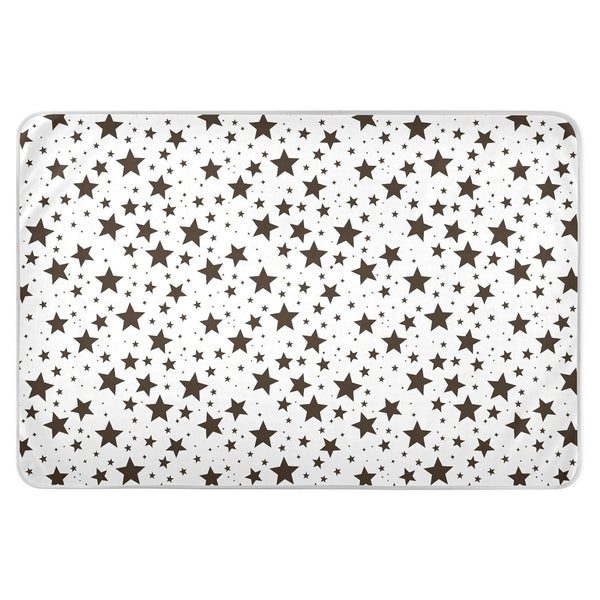 siphylline Black and White Illustration Design Stars Brown Extra Large Resuable Changing Pad