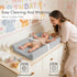 2 Pack 32x16 Inch Baby Changing Pad Covers, Super Soft Plush Dot Diaper Changing Table Covers Fit Changing Table Pad