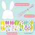 24 Packs Easter Bunny Mask Craft Kits for Kids Easter Crafts and Activities for Pretend Play Bunny Mask Bunny Stickers