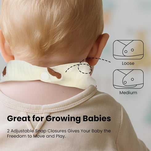 TDHD 10pcs Soft & Absorbent Muslin Drool Bibs with Snap Closure, Cotton Bibs for Boys & Girls, Gentle on Skin