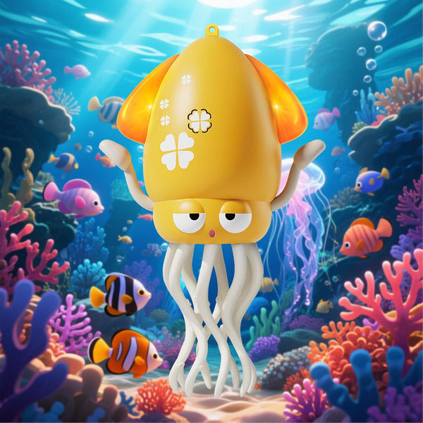 Interactive Dancing Octopus Toy,LED Light-Up Music Crawling Squid with Smart Obstacle Avoidance