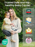 50 lbs, Baby Hip Seat Carrier, GROWNSY Ergonomic Hip Seat Baby Carrier with Multiple Pockets, Adjustable Extended
