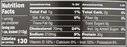 Crown Prince 5 oz Natural Tongol Tuna Chunk Light in Spring Water No Salt Added