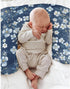 Summer Wonderful Flowers Baby Nursing Pillow Covers for Boy Girl Vintage Blue Floral Nursing Pillow Slipcovers