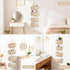4-Tier Dahey Over The Door Hanging Basket Woven Boho Wall Mounted Storage Organizer with Hooks for Bedroom Nursery